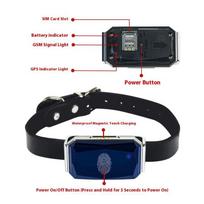G12 IP67 Waterproof Pet GPS Tracker Smart Collar for Cats Dogs Real-Time Anti-Lost Gem-Design Long-Life black