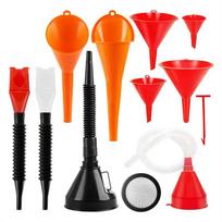 Automotive Plastic Funnel Set Wide Mouth Fuel And Oil Multi-Use Flexible Right Angle Funnels For Water Coolant And Engine Oil