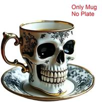 New Halloween Skull Printed Resin Coffee Cups and Saucers Gift Box Set Household High-grade Exquisite Coffee Tea Cup Set 201-300ml