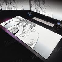 Anime Chainsaw Man Mouse Pad Keyboard Kawaii Black  White DeskMat XXL PC Gaming Accessories Comic Laptop Setup Gamer Decoration 800x400x2mm