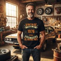 50th Birthday Shirt Born In 1976 50 Years Old Gifts Vintage All Original Fifty L