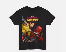 Deadpool and Wolverine Unisex Cotton T-Shirt Unisex T-Shirt L black