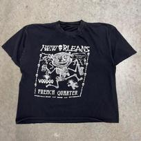 Vintage 90s New Orleans French Quarter Jazz Skeleton Faded Black Mens XL Unisex T-Shirt S