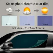 Car Solar Tint Photochromic Film Sun Control Windshield Film Color Changed Heat Insulation Film window Protection Accessories Dark-50x100cm