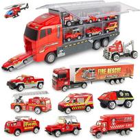 10 viename statybiniai žaislai Sunkvežimis Laikiklis Metalinis Transporto priemonės Vežėjas Automobilių Rinkinys Ekskavatorius Savivartis Kasimo mašina Backhoe Vaikams Dovana black