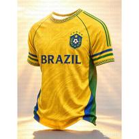 2026 m. Nauji Brazilijos vėliavos tematikos futbolo marškinėliai, draugiški gerbėjams sportiniai marškinėliai, greitai džiūstantys marškinėliai vyrams, vaikams 2XL