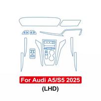Car Protective Pre-cut Film for  A5 S5 2025 Transparent TPU GPS Navigation Gear Panel Center Console LHD Interior Accessory Left Hand Drive