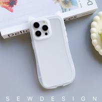 Apple 16 Pro Max Cat Ear Phone Case - TPU Soft, Transparent Cover for 15, 14, 13, 12, 11 iPhone 13 Pro