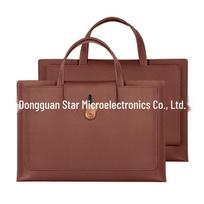 Elegant Laptop Handbag for Apple and Huawei 12-14 inch tamsiai ruda spalva