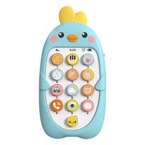 Elektroninis kūdikių mobilusis telefonas žaislas su baterijomis maitinamas silikoninis kūdikių kramtomasis žaislas Plastikiniai muzikos balso žaislai, saugūs vaikams Šventinė dovana CHINA