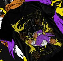 Bleach Yoruichi Shihouin Bankai Kuros Kawaii Waifu Girl T-Shirt Soft Tee S
