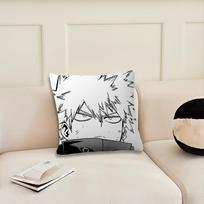 Anime M-My H-Hero Academia Katsuki Bakugo cushion cover Living Room Headboard Office Bedroom Cushion Sofa Nap Time Pillow Case 22x22Inch white