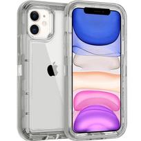 Heavy Duty Military Grade Anti-Drop Armor 3IN1 For IPhone 17Air 16E 16 15 14 PLUS 13 12 11 17 Pro Max MINI Clear Phone Case iPhone 11 Pro Max pilka spalva