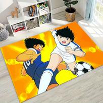 Cartoon Captain Ozora Tsubasa Football Rug for Bedroom Living Room Sofa Home Doormat Decor, Large Kids Play Non-slip Floor Mat 40x60cm( 15x23in )