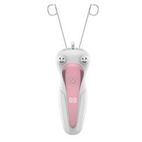 Digital Face Threading Epilator: Hair Removal Device with Display Lithium Battery Digital Display rožinio aukso spalvos
