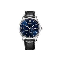 CITIZEN Automatinis Mechaninis Judėjimas Karvės Odos Dirželis Laikrodis 42,4 mm Vyriški Laikrodžiai Mėlynas Ciferblatas NJ0090-21L Blue Dial NJ0090-21L blue