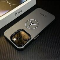 Automobilio lipdukas 2026 Karštas For Benz Matinis Skaidrus Akrilas Mercedes Benz Logotipas Telefono dėklas iPhone 16 Pro 11 12 Mini 13 14 Pro 15 for iPhone 16 juoda