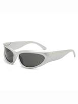 Updated 1pc Cyber futuristic silver Y2K Millennium personality fashion glasses MEN'S GLASSES WOMEN'S GLASSES Durable