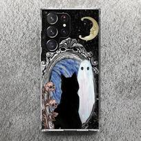 Witch And Cat Colorful Cute Phone Case For Samsung Galaxy S25 S24 S23 Ultra S22 Plus S21 S20 FE S10 + S25Ultra S24U Soft Cover S Samsung S24 Plus