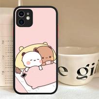 BuBu And DuDu For IPhone 16 15 14 13 12 11 Pro Max X XS MAX Plus Translucent Black Phone Cover iphone 13