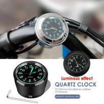 Motorcycle Handlebar Mount Clock Waterproof Shockproof Night Vision Stainless Steel Refit Watch Universal For Motorbike Bicycle Handle Bar juoda