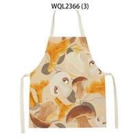 Vegetable Sleeveless Aprons Onion Carrot Printed Kitchen Apron Women Men Baking Waist Bib Home Cooking Brief Sleeveless Pinafore 47x38cm