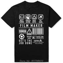 Funny Film Maker Men's Clothing Streetwear Oversized T-shirt Movie Director Fitness T Shirt Filming Filmmaker Cotton Tshirt -... S įvairiaspalvis