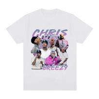 Rap Singer Chris Brown Breezy Pattern Tshirt Harajuku Short Sleeved Tshirt Casual Tshirt Street Wear Fan Gift XL