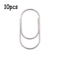 10pcs Stationery Large Wide Paper Clips Durable 50mm Large Size Paper Clips Rose Gold Simple Kawaii Photo Paper Clip sidabras