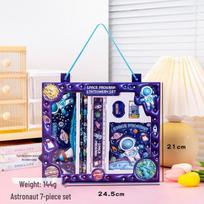 Adorable June 1st Back-to-School Stationery Gift Box: 7-Piece Set for Primary Students