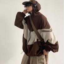 Summer Men's Casual Loose Contrast Color Hooded Sun Protection Jacket L ruda