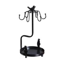 Yousheng Cup Holder with 6 Hooks Cup And Saucer Display Stand Cup Storage Rack with Spacious Base for Coffee Cups Tea Cups Creative Decor And juoda