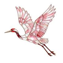 Stained Glass Bird Static Cling Semi-Permeable Privacy Film Wall Decal