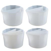 4vnt silikono pilamas padalintas puodelio dažų maišymo puodelis Daugkartinio dizaino daugkartinio naudojimo skystis Art Resin Craft maišymo puodelis Sets