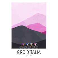France Mountain Bike Poster Canvas Painting Wall Art Pictures Kid's Room Home Decor Watercolor Cycling Race Cyclist Tour De 21X30CMNo Framed