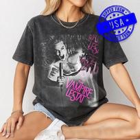 Vampyro Lestato Retro Siaubo Grupės Marškinėliai — Gotikiniai Vampyrų Grafiniai Marškinėliai Unisex Marškinėliai M black