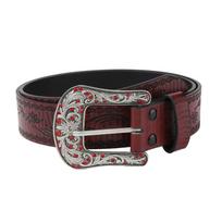 PU Waist Belts Harajuku Teens Adjustable Floral Buckle Waist Belt Woman Jeans Dresses Skirt Coat Versatile Waistband 108 vyno raudonos spalvos