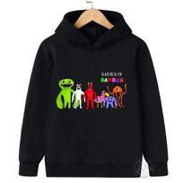 Kids Garten of Banban Fun Printed Hooded Pullover Sweatshirt Fall and Winter Outdoor Fashion Warm Boys and Girls Long Sleeve Top 110