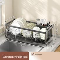MINGPAN Kitchen Countertop Dish Drying Rack white