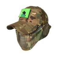Airsoft Face Guard with Hat Lightweight Breathable Ear Protection Tactical Face Shield Camping