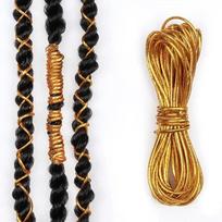 Dreadlock Braids Hair Accessories Gold Braiding Hair Deco Styling Shimmer Stretchable African Braid Braided Elastic Cord auksinė