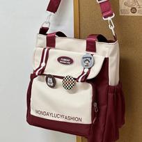 Lishen INS Style Study & Commute Tote Bag raudona