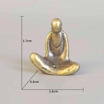 Mini Welcome Pine Miniature Figurine Copper Small Faux Tree Decor For Bonsai Tree Statues Miniature Landscape Decorations
