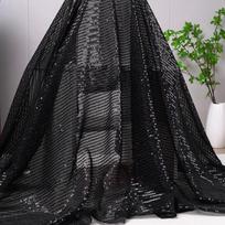 Wide 130cm Mesh Micro Stretch Small Sequins Clothing Fabric for DIY Sewing Clothing Dress Wedding Dresses Party Tablecloth Cloth 1Yard
