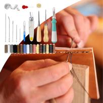 Heavy Duty Leather Sewing Kit Leather Couch Repair Sewing Kit Leather Tool Kit With Waxed Thread Sewing Awl For Leather Sewing United States
