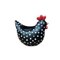 Chicken-Shaped Spotted Chicken Flower Pot Cartoon Resin Small Planter Container Garden Decoration Succulent Flower Pot Home juoda