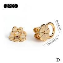 {MX} 2Pcs Earring Lifters Plum Blossom Ear Back Stoppers For Heavy Studs Secure Prevent Earrings From Tilting Ear Plug Caps