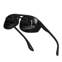 Men Double Bridge Polarized Sunglasses Large Rounded Square Lens UV400 Protection Outdoor Sport Driving Fishing Cycling Glasses black