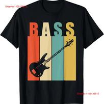 Vintage Bass Guitar Jazz Rock Silhouette T Shirt  vintage Washed Casual Stylish Soft Slightly Unisex designer clothes Versatile S įvairiaspalvis