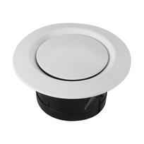 Adjustable Round Air Vent Extract Valve 75-200mm White Air Vent Extract Valve Grille Wall Mount Plastic